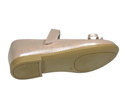 OrtopedikAL 1010 Ort Emt Patik Pudra VK Parlak Babet Bıyık Fiyonk Kız Çocuk Abiye Ayakkabı Fantezi