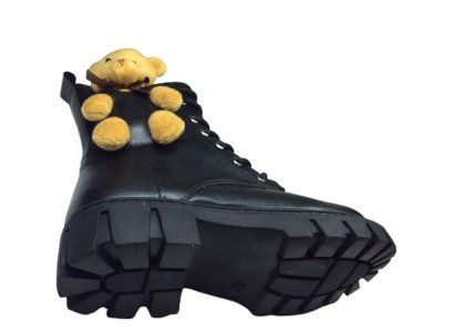 OrtopedikAL 1087 Filet Kız Çocuk Siyah Ayıcıklı Bot Bağcıklı Yanı Fermuarlı Anatomik