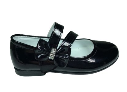 1010 Ort Emt Patik Pudra VK Parlak Babet Çatal Bantlı Kız Çocuk Abiye Ayakkabı Fantezi