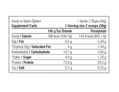 West nutrition Whey Protein Tozu 2592 gr 72 Servis Şase