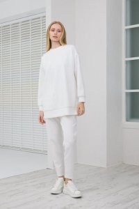 KABARTMA DESENLİ SCUBA TUNİK