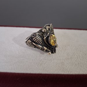 KARTAL MOTİFLİ GÜMÜŞ YÜZÜK