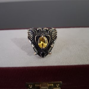 KARTAL MOTİFLİ GÜMÜŞ YÜZÜK