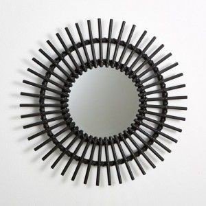 siyah bambu çubuk ayna