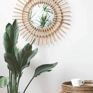 naturel bambu çubuk ayna