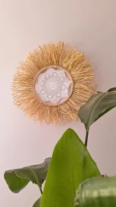 el emeği örme dışı rafya saçak duvar dekoru