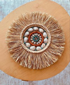 boncuklu bohem rafya duvar dekoru