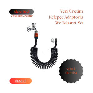 Plasyay Spiral Wc Banyo Veranda Balkon Yıkama Setleri Kelepçe Adaptörlü Özel Üretim 5 Metre