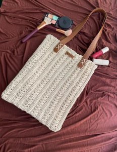 Tığ işi içi astarlı Tasarım çanta