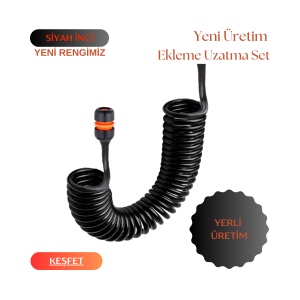 Plasyay Spiral Sulama Yıkama Hortum Setlerimiz için Uzatma Ekleme Hortumu 2.5 Metre Setler