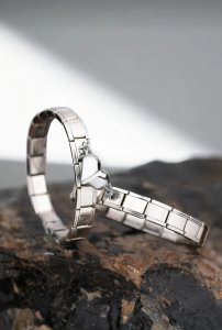 Sevgililer Gününe Özel Nomination Model Mıknatıslı Kalpli Çift Bilekliği