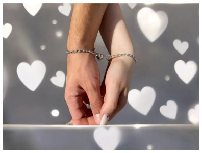 Sonsuz Aşk Mıknatıslı Kalp Çift Bilekliği Sevgili Bilekliği