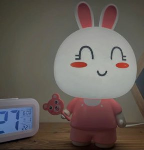 Sevimli Tavşan Pembe Abajur