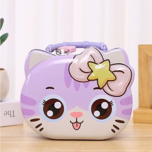 Hello Kitty Sevimli Kedi Kilitli ve Çantalı Kumbara