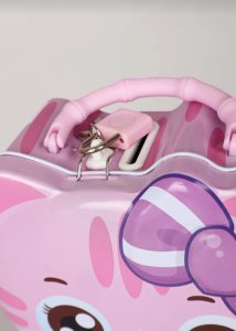 Hello Kitty Sevimli Kedi Kilitli ve Çantalı Kumbara