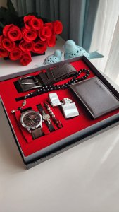 Erkek Saat Cuzdan Kemer Tesbih Hediye Seti