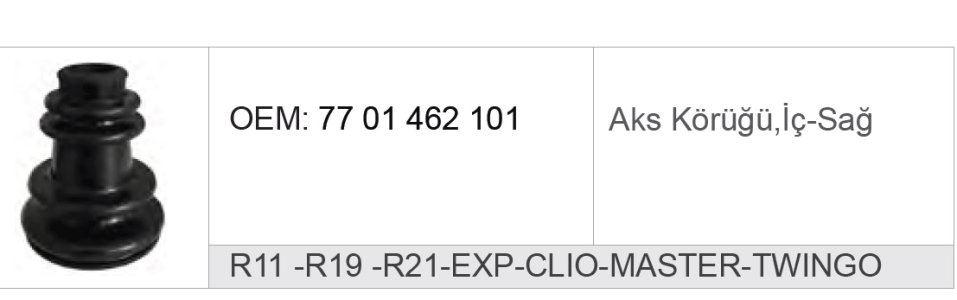 FKK--SAĞ AKS KÖRÜĞÜ İÇ R9 7701462101