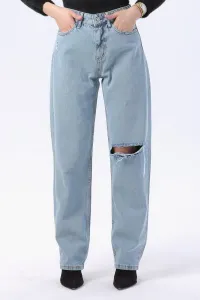 Lazer kesim kot pantolon