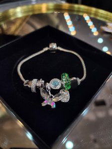 Pandora Model Silver Charmlı Çelik Bileklik