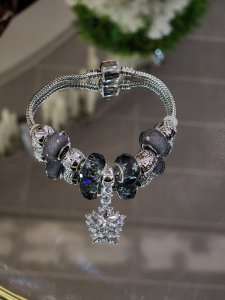 Pandora Model Silver Charmlı Çelik Bileklik