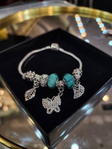 Pandora Model Silver Charmlı Çelik Bileklik