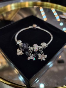 Pandora Model Silver Charmlı Çelik Bileklik