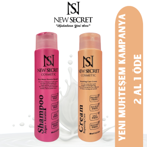 New Secret Cosmetic – ARGAN + KREATİN ŞAMPUANI + REPAİRİNG CARE BAKIM KREMİ