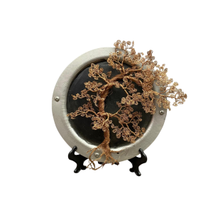 Masa üstü bakır ağaçtan tablo