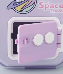 Space Travel Astronot Şifreli Kumbara Pembe