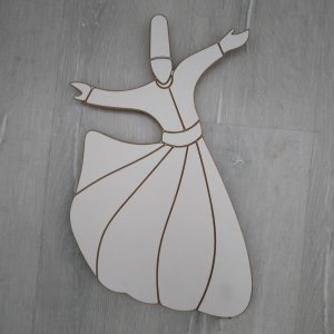 MEVLEVİ AHŞAP GECE LAMBASI