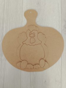 TAVUK SUBLA BOYANABİLİR AHŞAP KAPI SÜSÜ