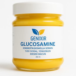 GLUKOSAMİNE KREM 210ml YENİLEBİLİR KREMSİ MACUN İçindekiler: Kuyruk yağı % 40  Bal manu Hindistan Ceviz yap  Susam yog Defne yaprağı yağı Misk  Adaçayı yağ Tip 1- Tip III Kolajen Glucosmine Kondroitin  Boswellia Serrata Yüksek miktarda D vitamini içerir