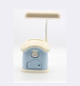 Aksesuarlı Mini Karakterli Kumbara Mavi Masa Lambası