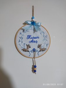 Kişiye özel Nakışlı Duvar Süsü