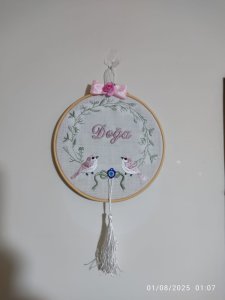 Kişiye özel Nakışlı Duvar Süsü