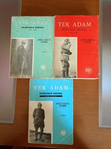 TEK ADAM - MUSTAFA KEMAL - 1 - 2 - 3 CİLT, TAKIM OLARAK.