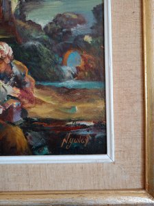 KÖYLÜ KADIN YAĞLI BOYA  - İMZALI..