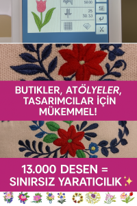 13000 Floral Embroidery Designs - 13000 Çiçekli Nakış Desenleri
