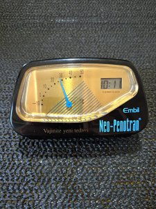 VINTAGE MASA ÜSTÜ SAATLİ TERMOMETRE..