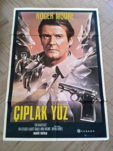 ÇIPLAK YÜZ, THE NAKED FACE FİLMİNİN AFİŞİ - ROGER MOORE, ROD STEIGER, ELLIOT GOULD..