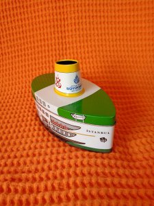 İSTANBUL BÜYÜKŞEHİR GEMİ FORMUNDA METAL KUMBARA.