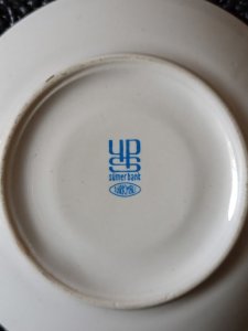 SÜMERBANK YILDIZ PORSELEN DEKORATİF TABAK.