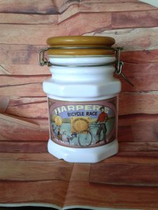 KELEPÇELİ PORSELEN KAVANOZ VINTAGE, DEKOR, KOLEKSİYON.