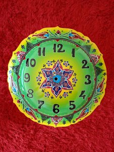 KÜTAHYA , ÇİNİ EL İŞÇİLİĞİ DUVAR SAATİ..