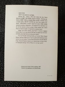 RESSAM HAKKI İNAN 1987 KASTAMONUDA HASAT  KONULU TEBRİK KARTI. ISLAK İMZALI.