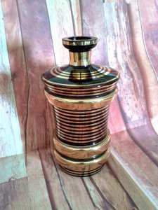 ALTIN YALDIZLI ANTİKA HAND MADE CAM KARAF DEKORLUK KOLEKSİYONLUK.