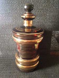 ALTIN YALDIZLI ANTİKA HAND MADE CAM KARAF DEKORLUK KOLEKSİYONLUK.