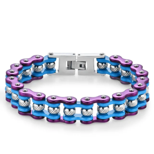 BORDO MAVİ İTHAL ÇELİK BİLEKLİK