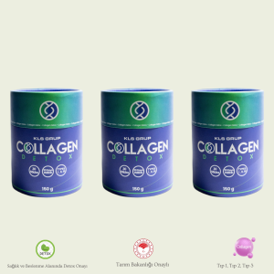 KLS Group Collagen Detox 3'lü Paket – Cilt Yenileyici, Zayıflatıcı ve Detoks Etkili Takviye Ürün